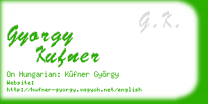 gyorgy kufner business card
